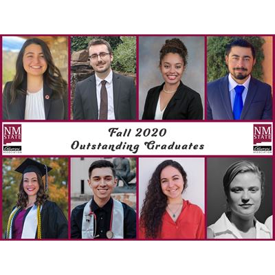 The NMSU Alumni Association has named its Fall 2020 Outstanding Graduates. They are Alyssa Adams, College of Agricultura