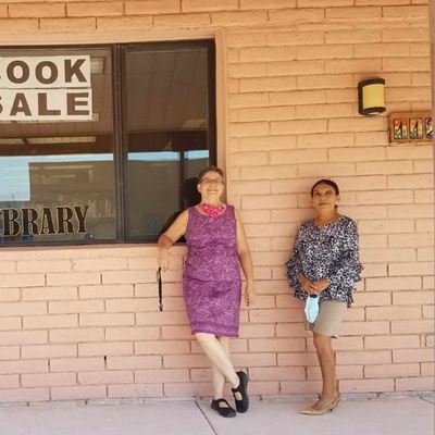 From left: Maria Constantine, director, and Maggie Calderon, youth librarian, of the Columbus Village Library