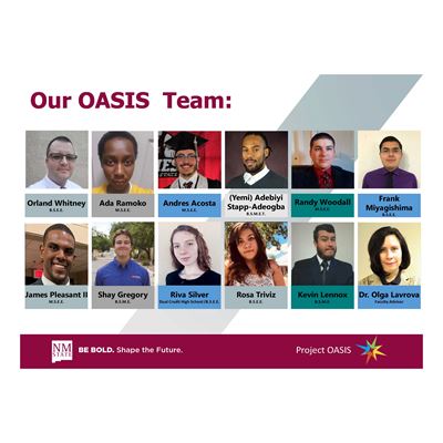 NMSU Solar District Cup Division Presentation team members