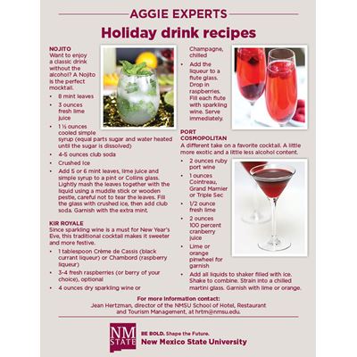 Holiday drinks