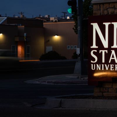 NMSU campus nighttime