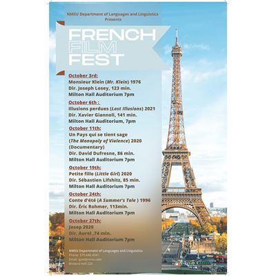 NMSU to host French Film Fest Oct. 3-27