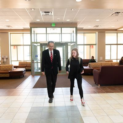 Dean Iwasaki and student Pinnacle