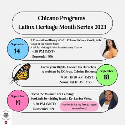 Chicano Programs Latinx Heritage Month series 2023