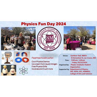 NMSU Physics graduate students host Physics Fun Day for families, local schools