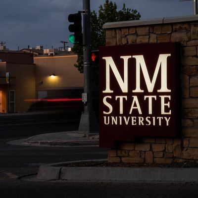 NMSU campus beauty signage