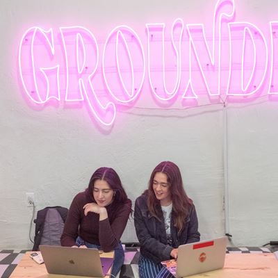 Photo of NMSU College of Business alumna Kendra Espiritu right at Grounded her family s locally owned business