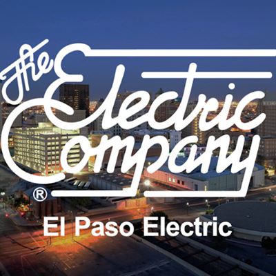 IMAGE DESCRIPTION El Paso Electric logo with view of downtown El Paso in the background