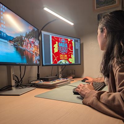 IMAGE DESCRIPTION Woman sitting at a computer