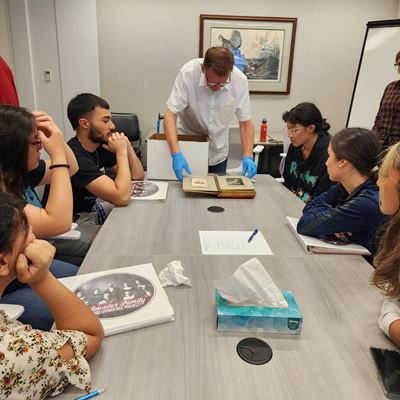 Photo of team from the NMSU Library worked to digitize catalog and preserve the Amador Family Correspondence materials