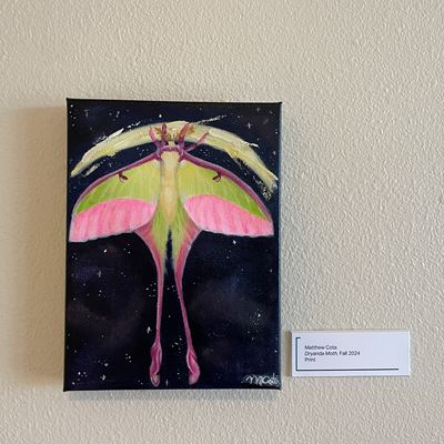 An exhibit at NMSU features more than two dozen paintings drawings and mixed media pieces created by students