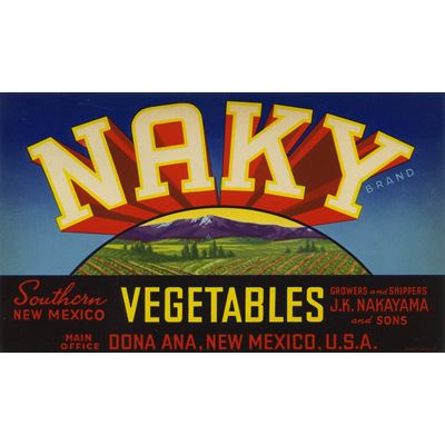 Photo of Nakayama family crate shipping label