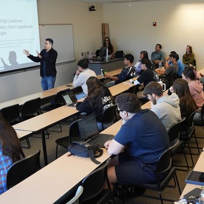 Photo of Carlos Cuesta Albornoz integrating Studio G s entrepreneurship education programming