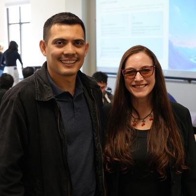 Photo of Carlos Cuesta Albornoz and Rebecca Franklin