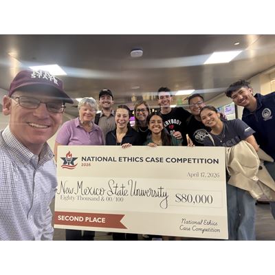 Photo of NMSU Ethics Case Competition team at the 2026 National Ethics Case Competition