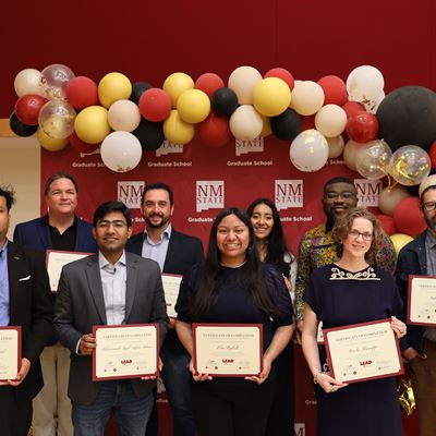 Photo of LEAD cohort during a graduation ceremony held April 30
