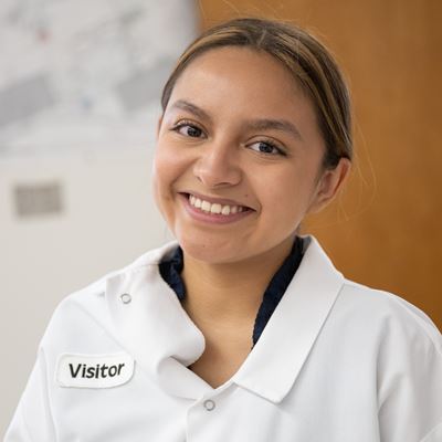 Photo of Denisse Banuelos interning at Olam Food Ingredients