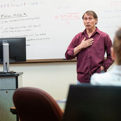 Photo of Ron Morales instructing students