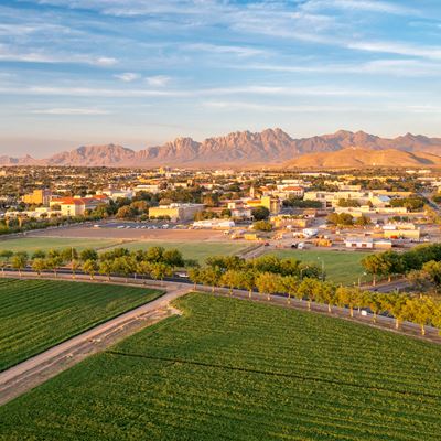 Drone photo of New Mexico State University