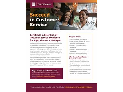NMSU Customer Service flyer