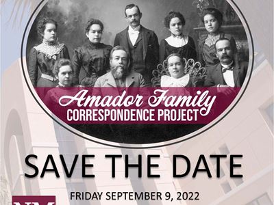 Amador Family correspondence project flyer
