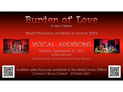 Auditions Sept. 27 at NMSU for professor's inspirational new opera
