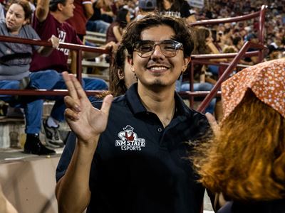 Photo of Alan Aguilar NMSU senior earning his bachelor s degree in supply chain management