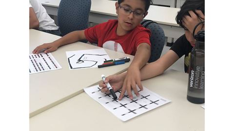 Students participating in activities during the 2018 Verizon Innovative Learning Program.