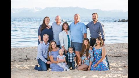 Gary Seipel, center, with his wife Sue, three sons and 7 grandchildren, celebrating their 50th wedding anniversary in La
