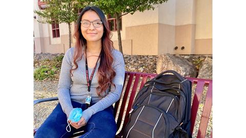 Genesis Luevanos Landeros is the first recipient of the Dr. Felipe Samaniego Scholarship for first-generation college st