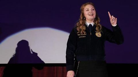 New Mexico State University student Annalisa Miller, who served as the 2018-2019 state president of the New Mexico FFA,