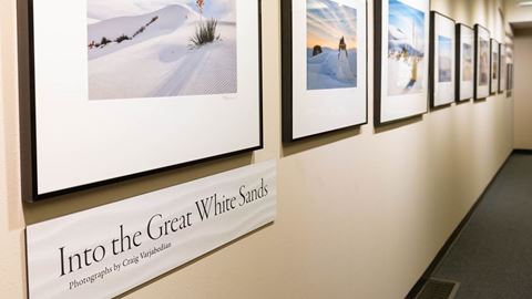 Photo of Into the Great White Sands at NMSU Branson Library exhibit