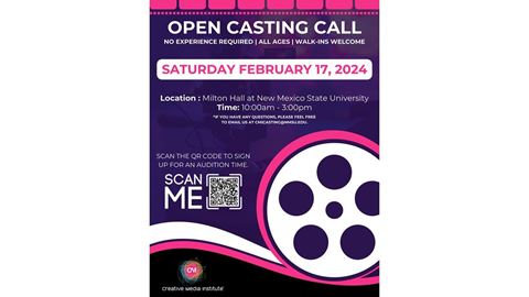 Poster for a casting call