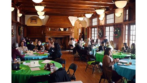 People sitting at tables