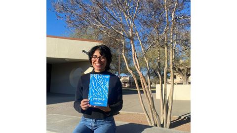 A person holding a book