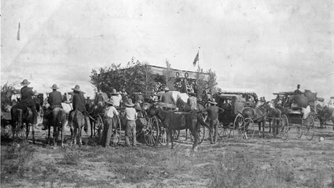 The cornerstone laying ceremony of McFie Hall took place in 1890 making it the first building on campus