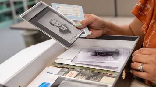 Photo of Frederick Nolan acquisition at NMSU s Archives and Special Collections Aug 2025