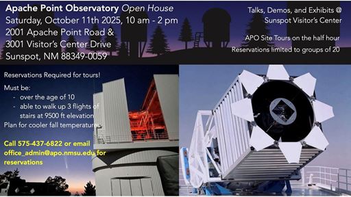 NMSU s Apache Point Observatory to host open house October 11