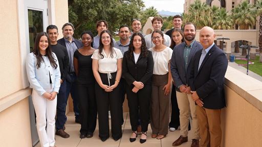 Photo of GM top executives with College of Business supply chain program students