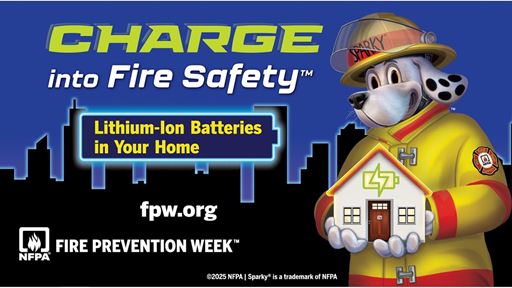 Safety Tip Lithium Ion battery tips for Fire Prevention Week
