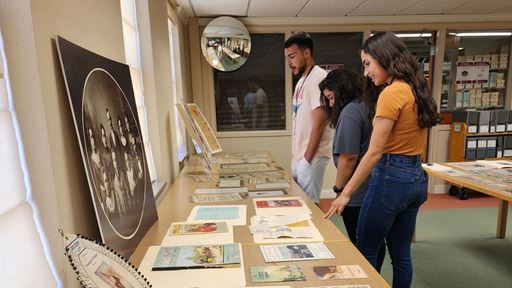 Photo of team from the NMSU Library worked to digitize catalog and preserve the Amador Family Correspondence materials
