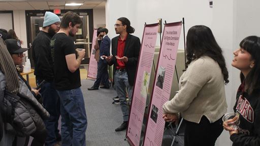 photo-of-students-at-branson-library-presenting-black-histories-spotlight-archival-exhibit-2025