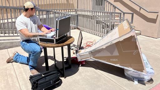 NMSU student s cardboard creation detects rotation of galaxy
