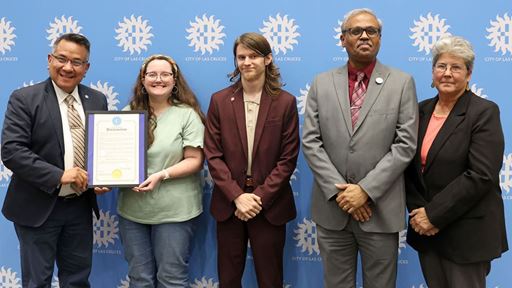 Photo of NMSU Graduate School proclamation unveiling at the City of Las Cruces