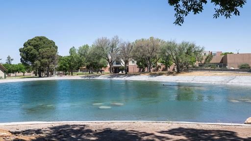 Photo of Alumni Pond restoration first fill