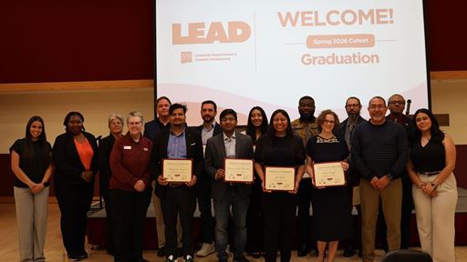 Photo of LEAD cohort during a graduation ceremony held April 30