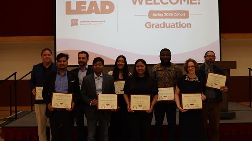 Photo of LEAD cohort during a graduation ceremony held April 30