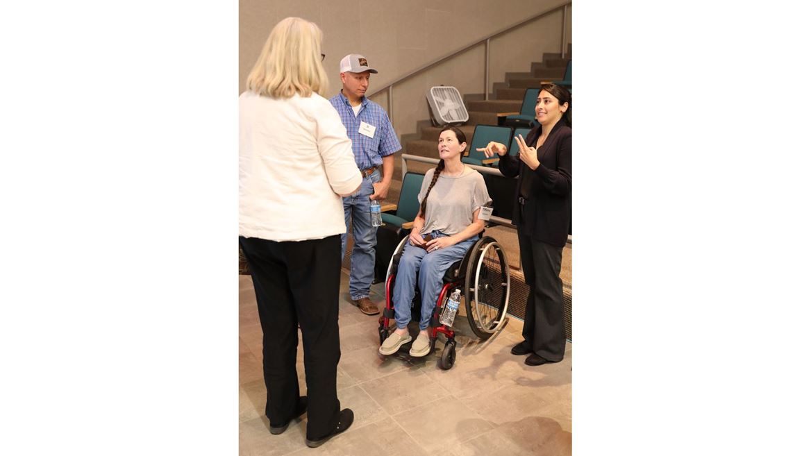 AgrAbility workshop _Tiffany Sanchez (seated)_JJ Sanchez