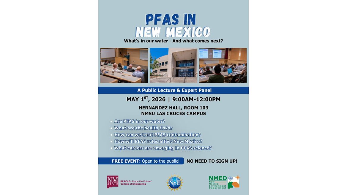 NMSU PFAS event poster with information
