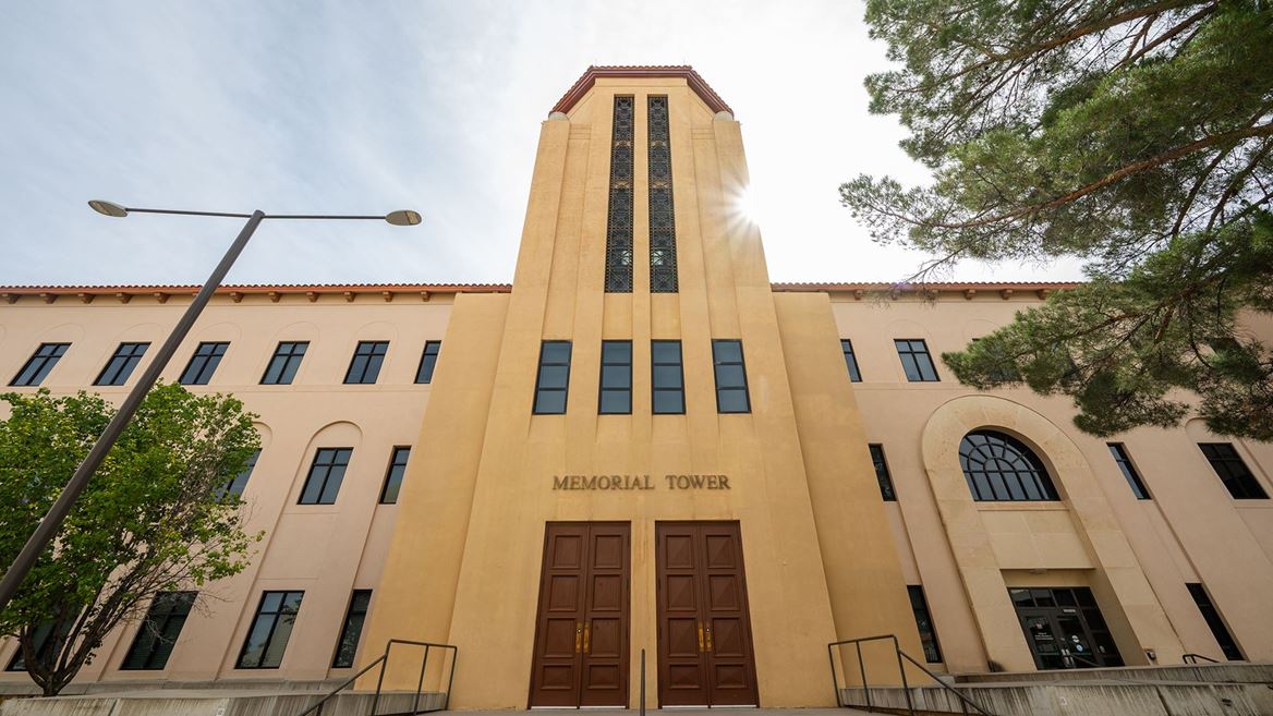 Photo of the exterior of NMSU s Memorial Tower